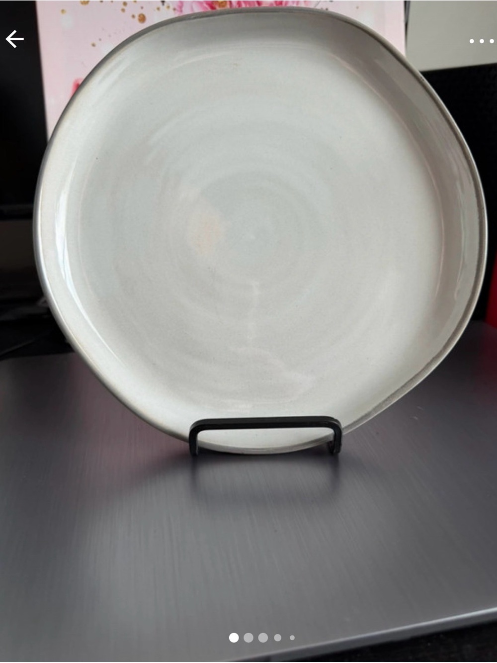 Hearth & Hand White and Tan Ceramic Plate set of 4